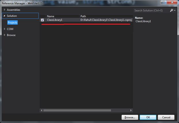reference of  Class Library